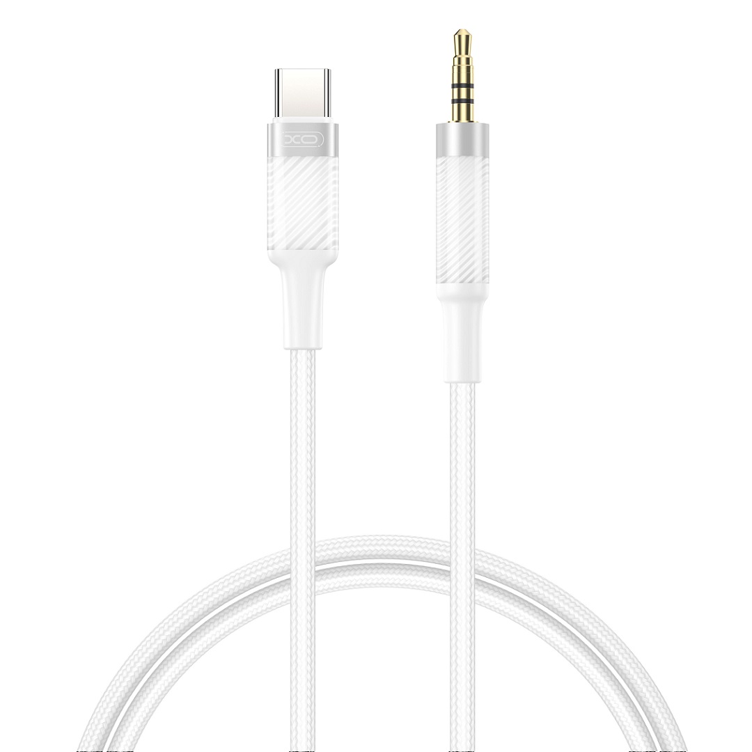 CABLE AUDIO TIPO C M A PLUG 3.5 M  XO-NB-R279B BLANCO 1.00MTS