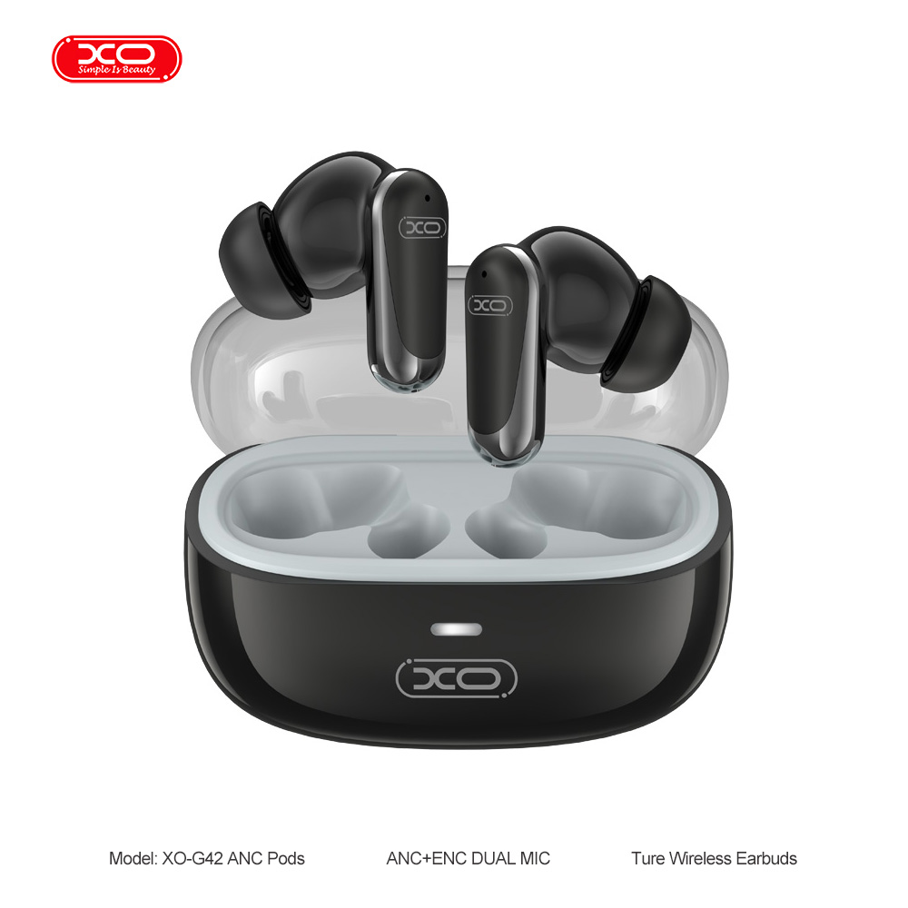 AURICULAR IN EAR BLUETOOTH XO-G42 NEGRO GOLDEN BUD EXQUISITE DUAL-MIC ANC+ENC TWS EARBUDS