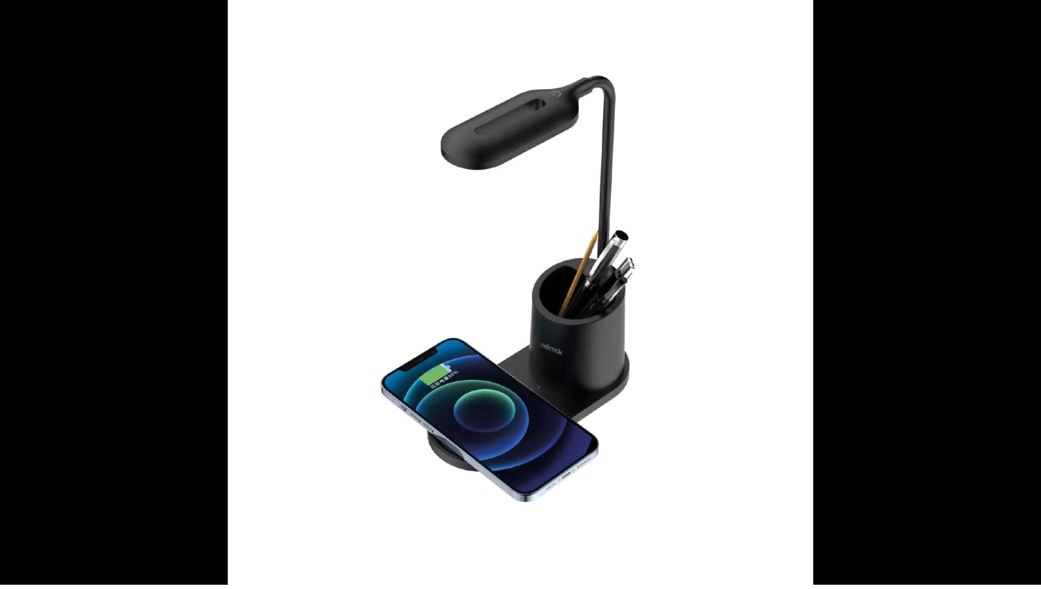 LÁMPARA LED CARGA INALÁMBRICA 15W - NM-CL13 NEGRA NETMAK