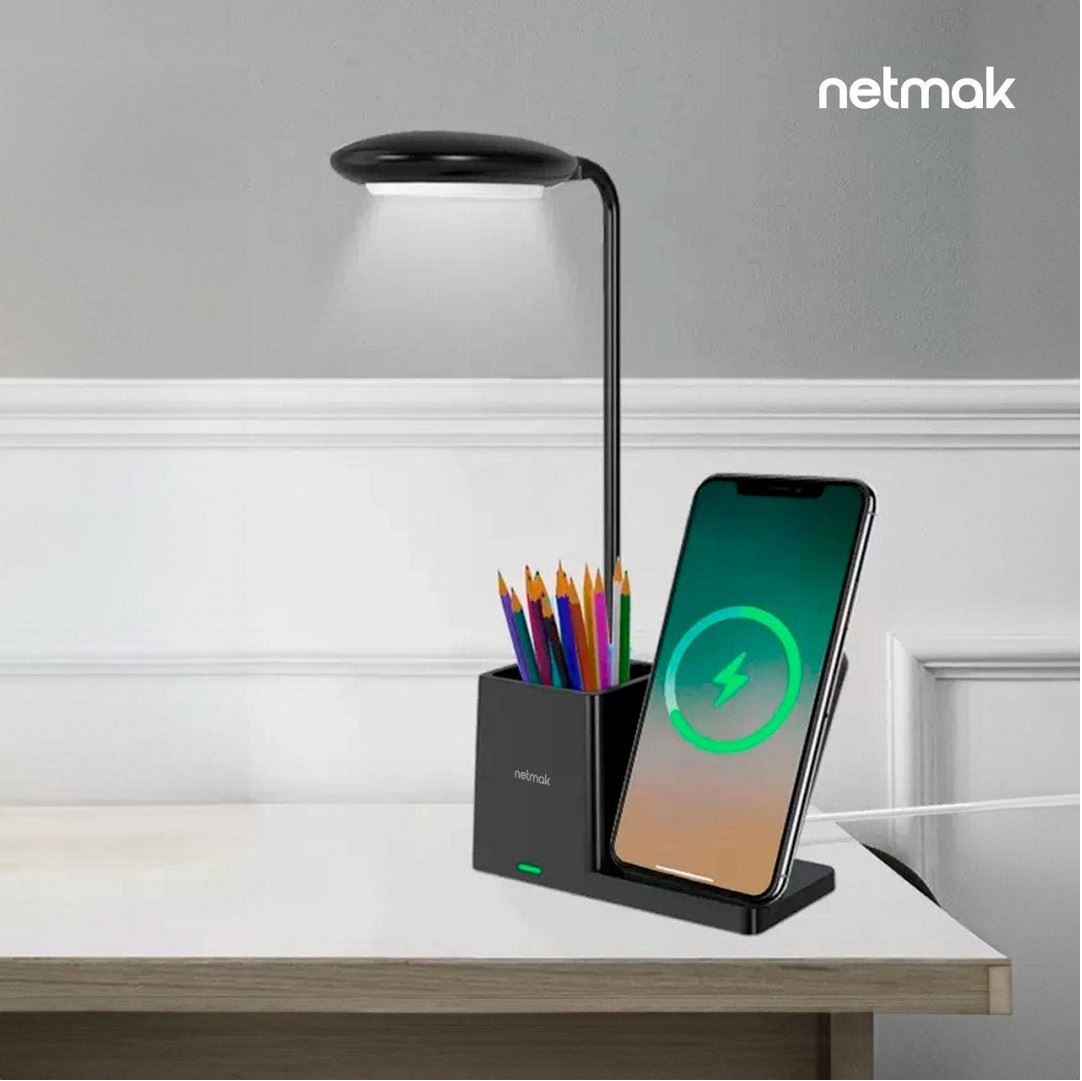 LÁMPARA LED CARGA INALÁMBRICA 15W - NM-CL15 NETMAK