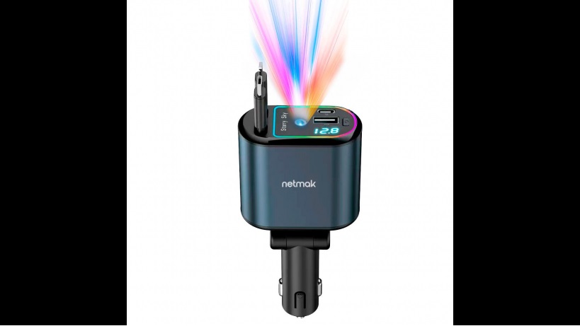 CARGADOR 12V 4EN1 CON LUZ DE ESTRELLAS 66W NM-UCC9