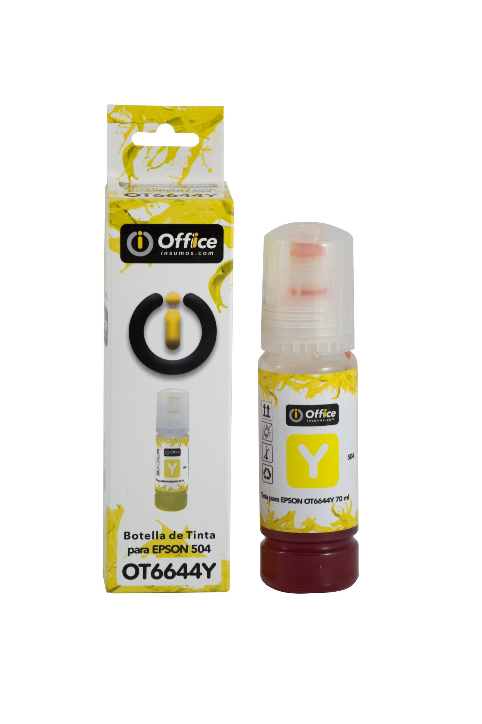 TINTA PARA EPSON 504/544 70ML D  AMARILLO EN CAJA  OT504Y
TINTA DYE AMARILLO OFFICE DISEÑADA PARA SISTEMAS EPSON 504 Y 544 CON BOTELLA VALVULADA ANTIDERRAME.
RECARGA LIMPIA Y SEGURA, FLUJO CONTROLADO Y COMPATIBILIDAD CON CABEZALES EPSON INKJET EN M