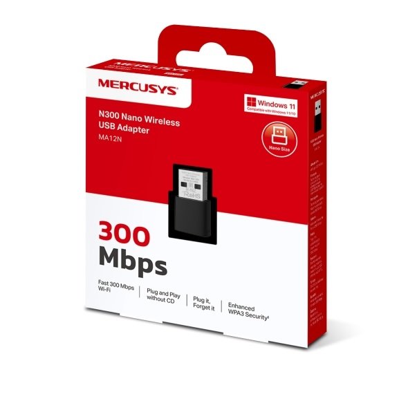 PLACA DE RED USB WIFI MA12NB NANO 300 MBPS MERCUSYS  WIRELESS  - MERCUSY BY TP-LINK
2039