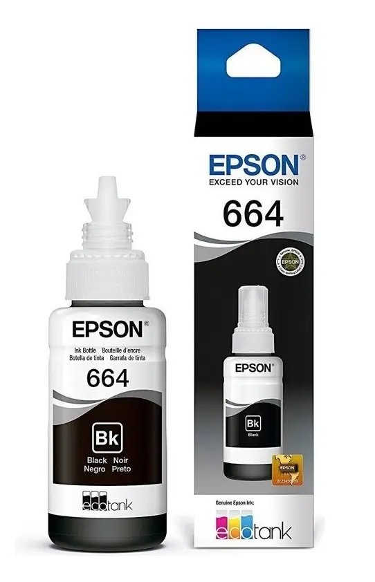 TINTA EPSON  70CC T664120-AL NEGRO 70 ML 4000 PAG 
IMPRESORA EPSON ECOTANK L475  L365 ECOTANK L375  ECOTANK L310 ECOTANK L220 TANK L1300  L200  ECOTANK L575 ECOTANK L850 COTANK L110 ECOTANK L395 ECOTANK L455 ECOTANK L565 ECOTANK L495 ECOTANK L380 EC