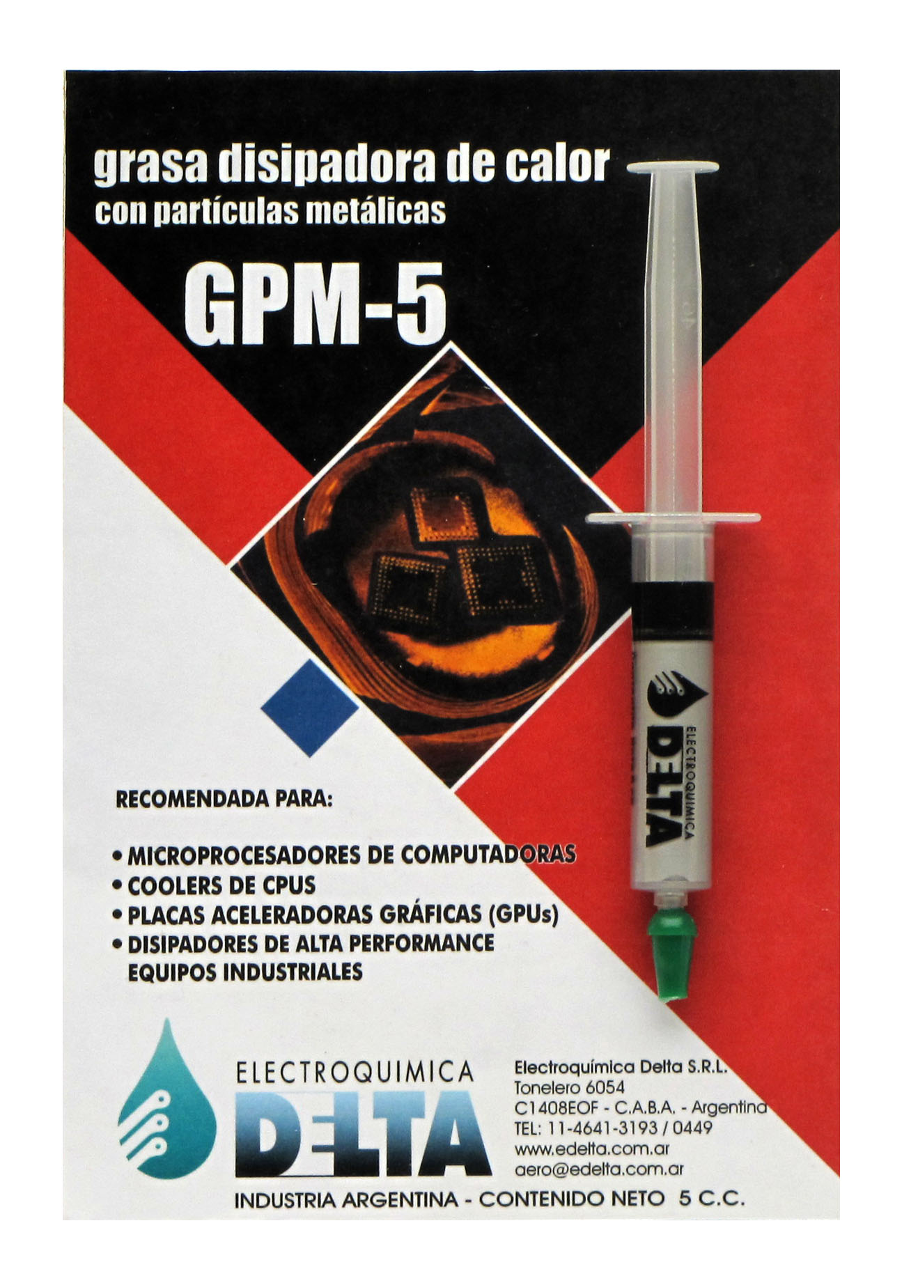 GRASA PARA MICROS (611015) METALICA GPM-5 GRASA DISIPADORA DE CALOR DELTA - GMETAL - LIMPIA04726