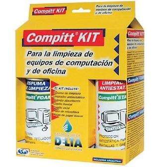 LIMPIADOR COMPITT KIT 7 LEMENTOS (610049) P/ LIMPIEZA DE EQUIPOS DE COMPUTACIÓN DELTA - LIMPIA04729