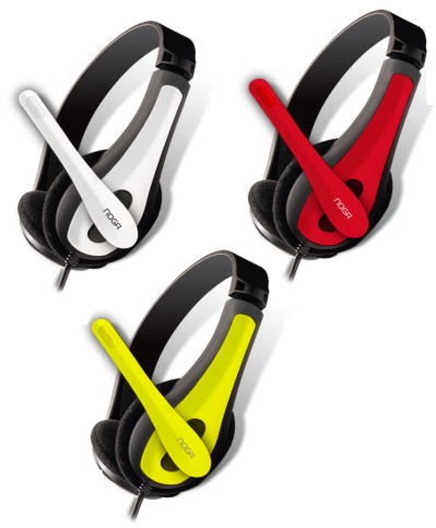 AURICULAR VINCHA PLUG 3.5 NOGA NET NGV-400 ROJO C/MIC - AURICULAR05220