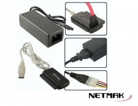 ADAPTADOR USB A IDE 2.5` / 3.5` Y SATA NM-C61
NETMAK
