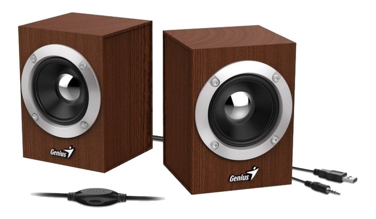 PARLANTES AUDIO PLUG ALIM USB SP-HF280 6W NEGRO/MADERA GENIUS 
31730028400