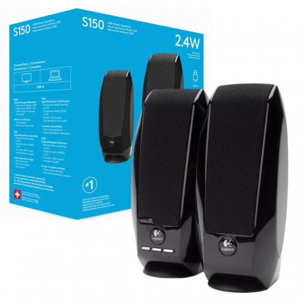 PARLANTES AUDIO USB ALIM USB S150 NEGRO 9800021004 DIGITAL ESTEREO NEGRO LOGITECH - PARLANTE05598