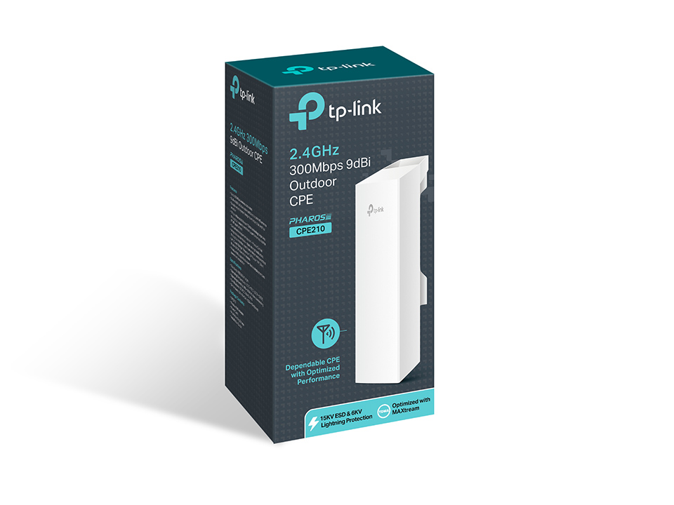 ACCES POINT WIFI (CPE210) DE EXTERIOR DE 9DBI EN 2.4GHZ A 300MBPS WIRELESS  - TP-LINK