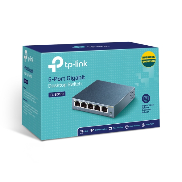 SWITCH  5 PORT GIGABIT (TL-SG105) 10/100/1000   - TP-LINK