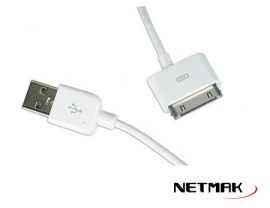 CABLE USB 2.0 A IPOD 1 MTS NM-DATAUSB NETMAK IPHONE 4 - CABLE06366