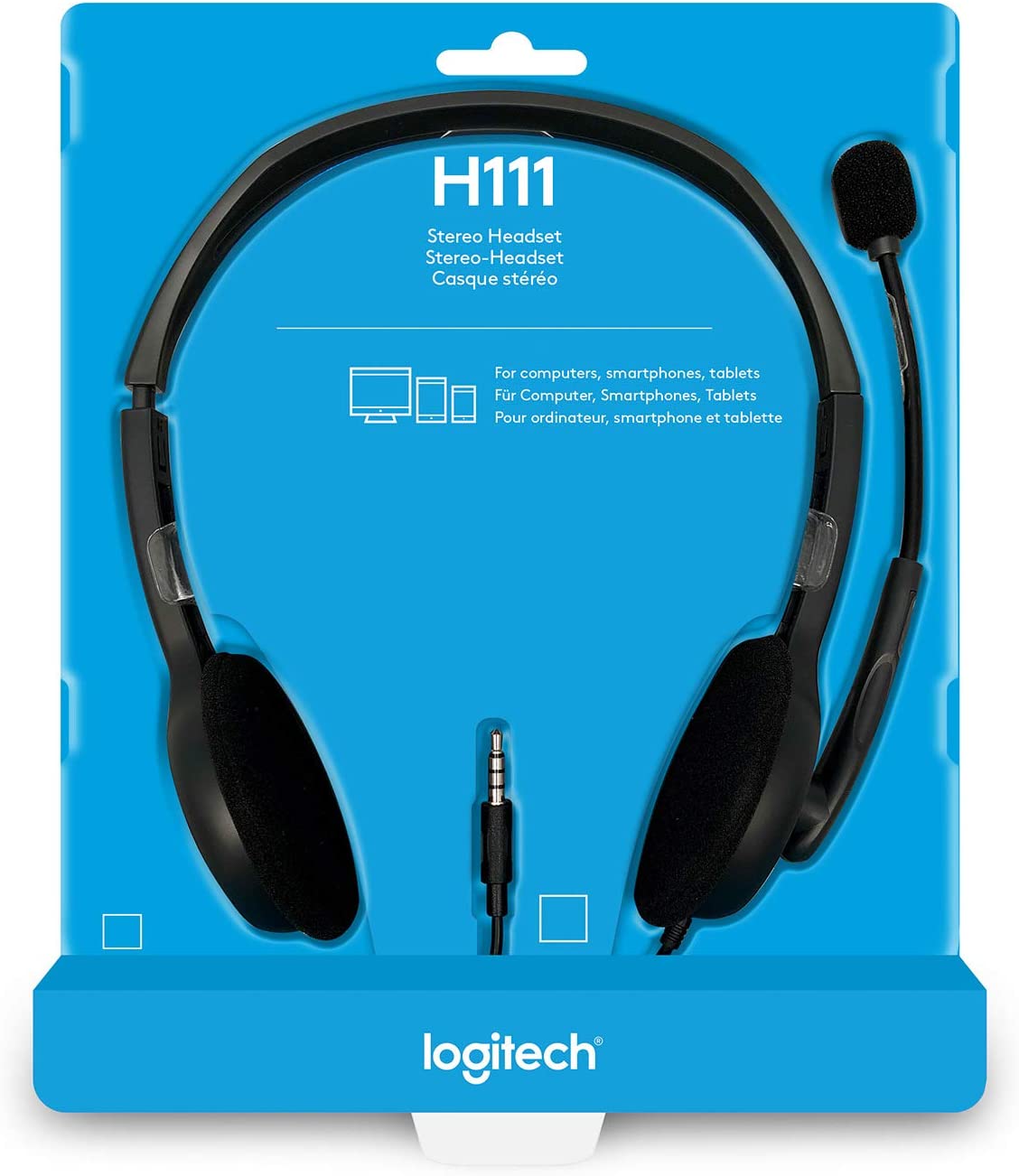 AURICULAR VINCHA LOGITECH H111 C/MIC 1 PLUG 3.5 - 981-000612 - AURICUALR06531