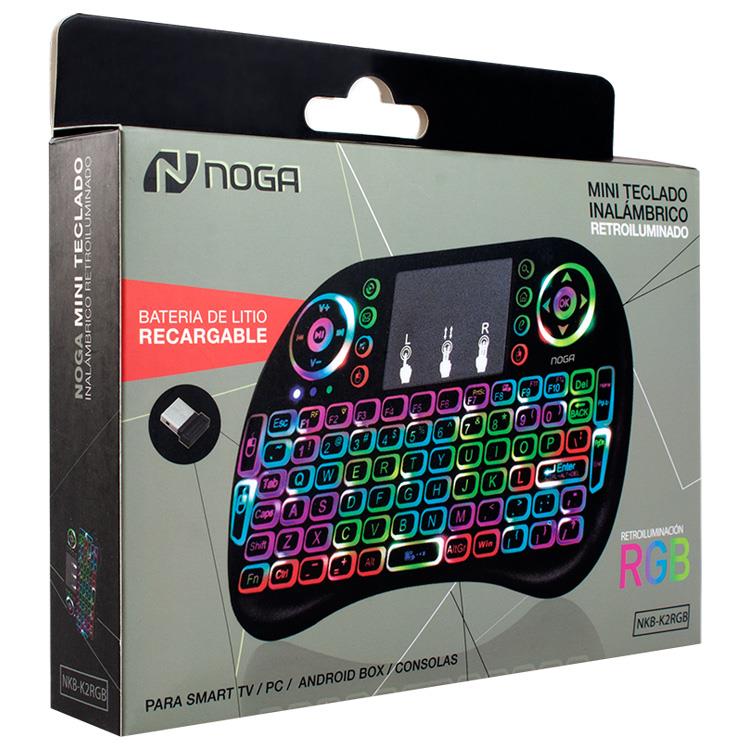 TECLADO WIRELESS SMART NKB-K2RGB RETROILUMINADO - NOGA NET