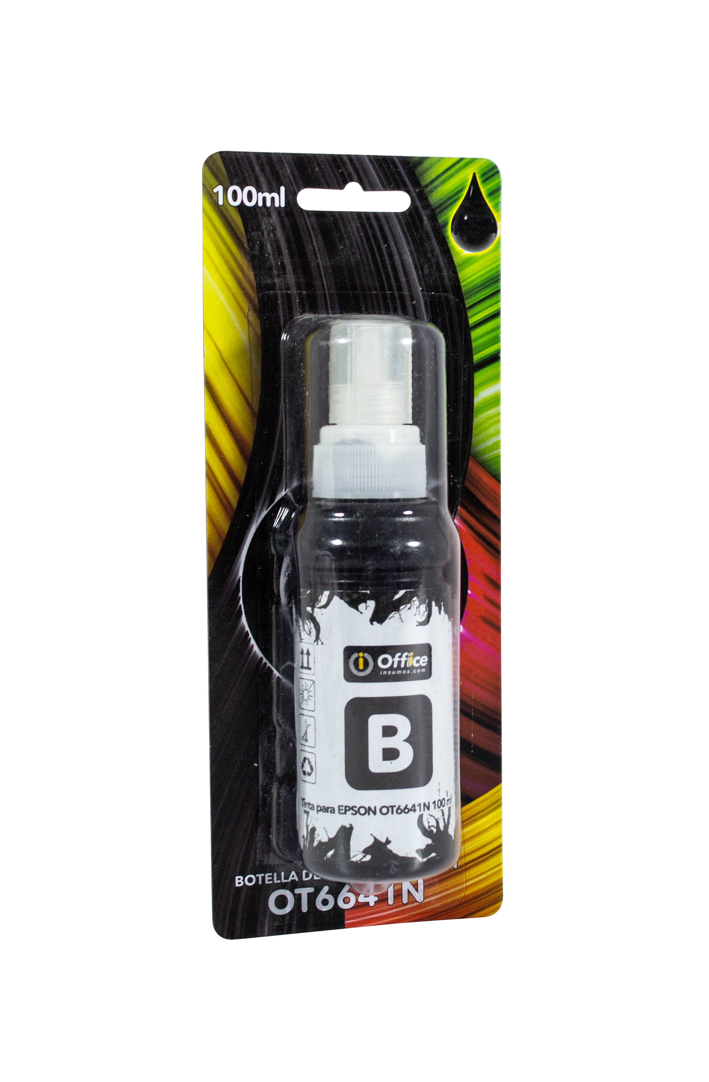 TINTA ALT P/EPSON 100CC BLISTER A NEGRO OT6641B CON APLICADOR OT6641N OFFICEINSUMOS.COM