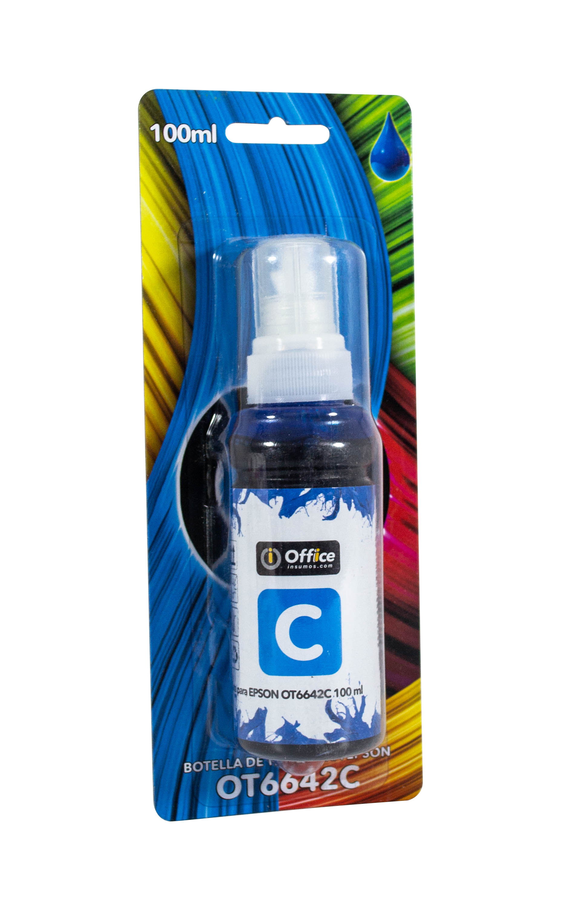 TINTA ALT P/EPSON 100CC BLISTER B CYAN OT6642C CON APLICADOR OT6642C OFFICEINSUMOS.COM