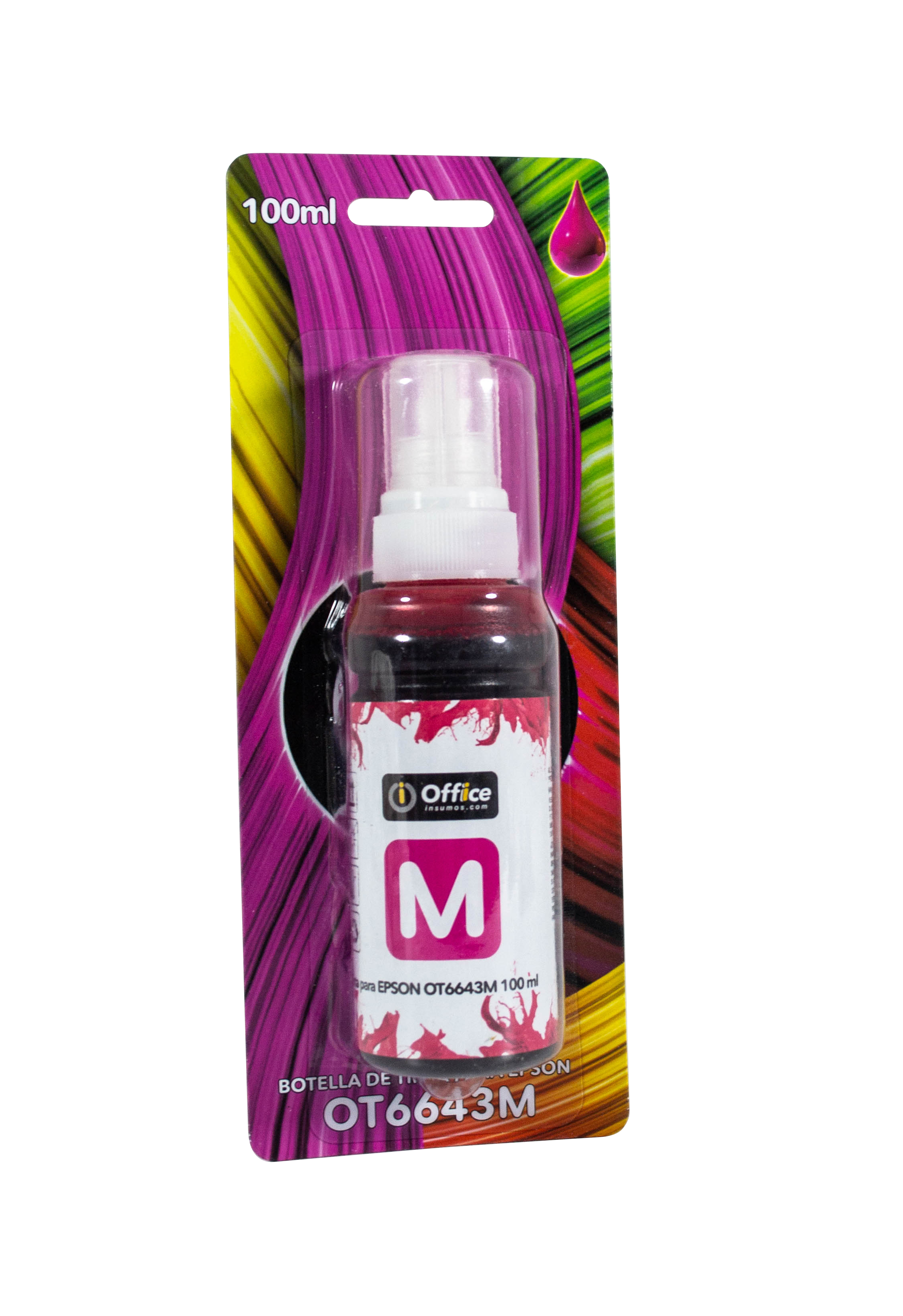 TINTA ALT P/EPSON 100CC BLISTER C MAGENTA OT6643M CON APLICADOR OT6643M OFFICEINSUMOS.COM - TINTAEOT6643M