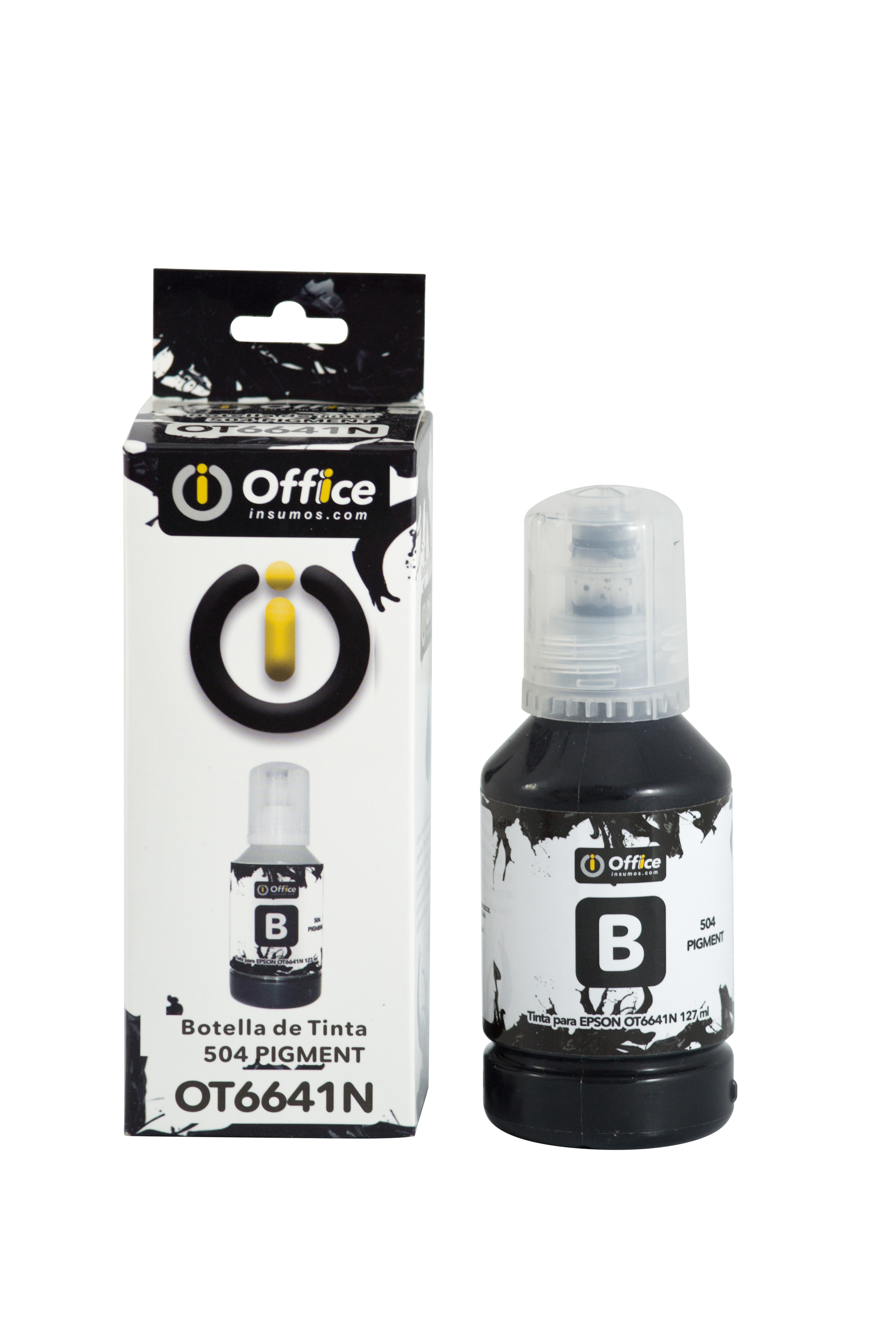 TINTA ALT P/EPSON 504/544 PIGMENT 127CC A NEGRO CON APLICADOR OFFICEINSUMOS.COM L4150-L3150 - TINTA12707294