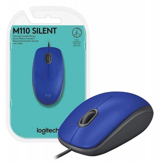 MOUSE USB LOGITECH M110 AZUL - 910-006662