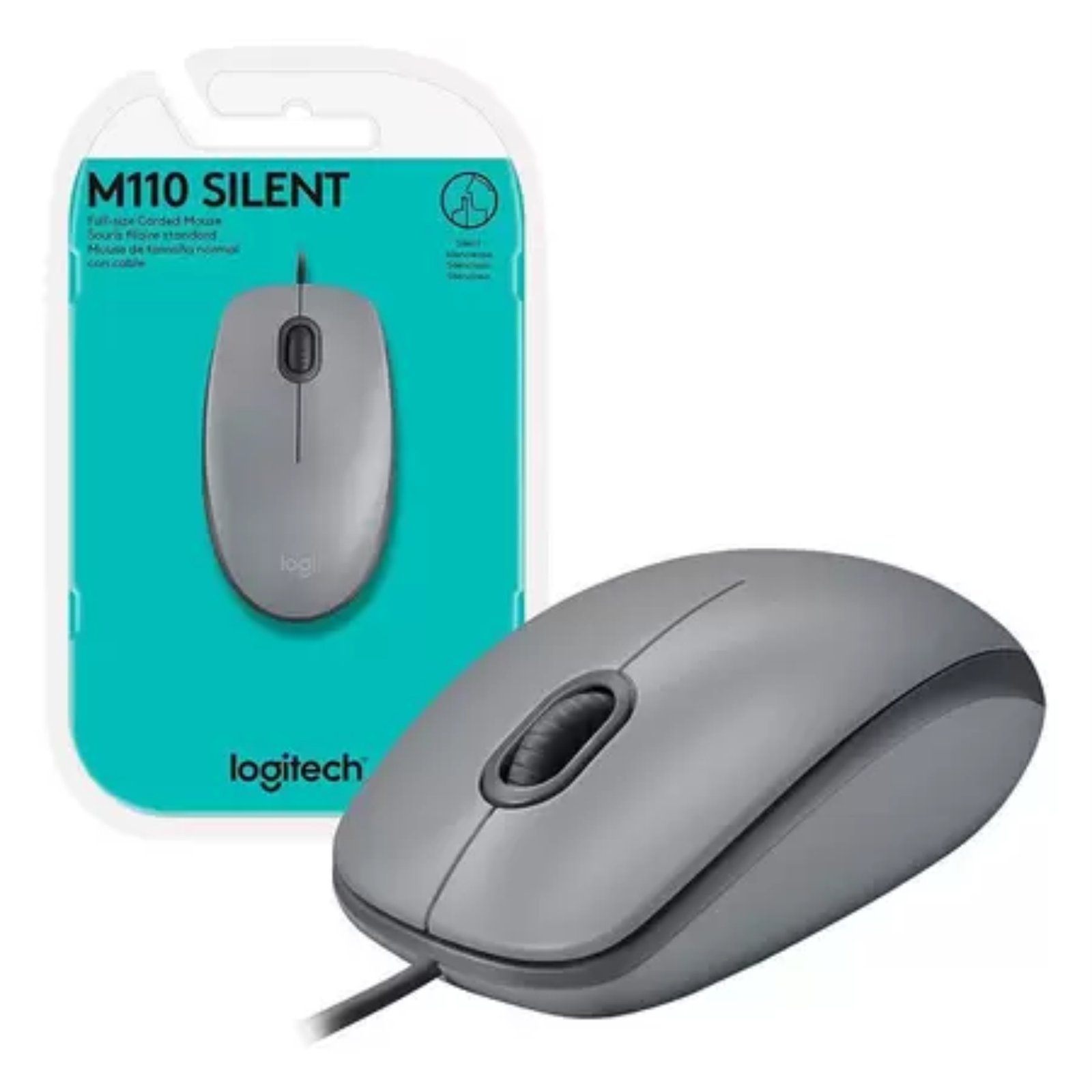 MOUSE USB LOGITECH M110 GRIS -  910-006757