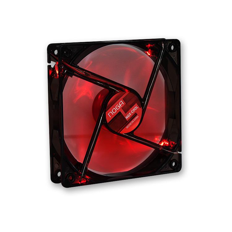 COOLER 120X120X25 4 PIN ROJO - NGX-COOLRJ - NOGA NET - COOLER07574