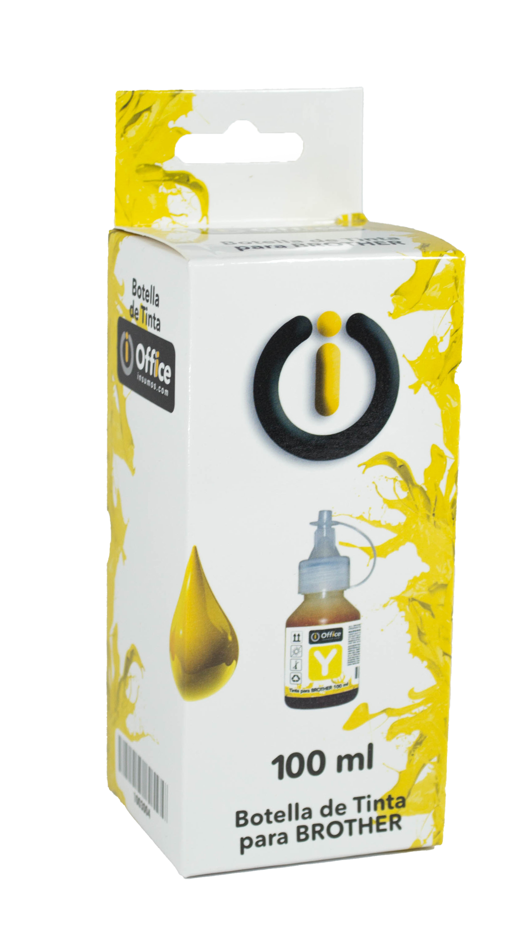 TINTA ALT P/BROTHER 100CC D AMARILLO CON APLICADOR OFFICEINSUMOS.COM - TINTABRO100Y