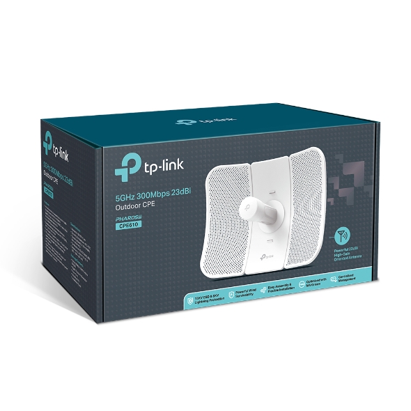 ACCES POINT WIFI (TP-CPE610) DE EXTERIOR DE 23DBI EN 5GHZ A 300MBPS WIRELESS  - TP-LINK