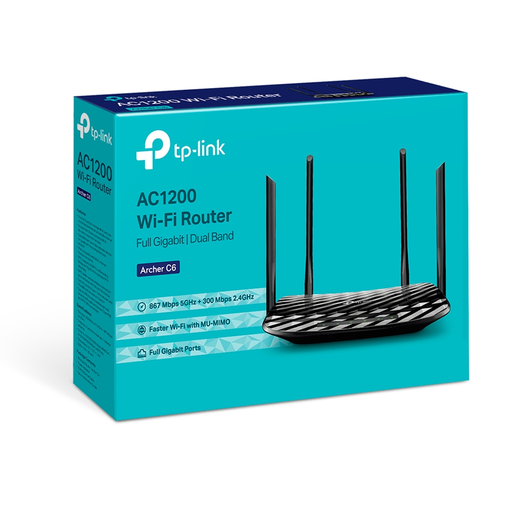 ROUTER 4 P+WIFI DUAL BAND (ARCHER C6 AC1200) 5 ANTENAS WIRELESS - TP-LINK
(8903) - ROUTER07755