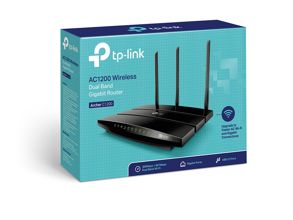 ROUTER 4 P+WIFI DUAL BAND (ARCHER C1200 AC1200) 450MBPS 3 ANTENAS GIGABITE WIRELESS - TP-LINK - ROUTER07797