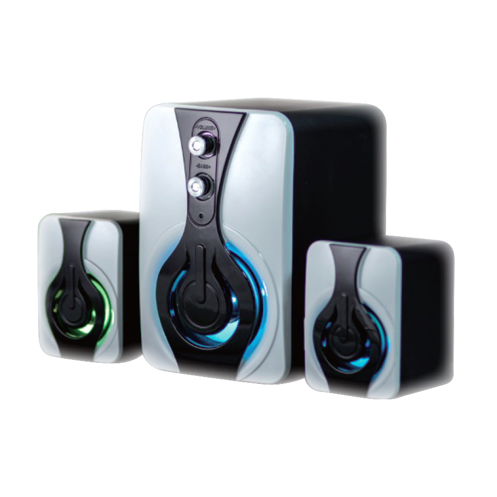PARLANTES AUDIO PLUG ALIM 220V GAMER NM-TRUENO-W WH/BK