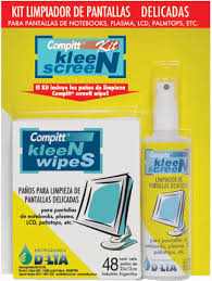 LIMPIADOR COMPITT KLEEN SCREEN KIT (611336) LIMPIEZA P/ PANTALLAS DELICADAS 120CC + 8 PAÑOS DELTA - LPK - LIMPIA07865