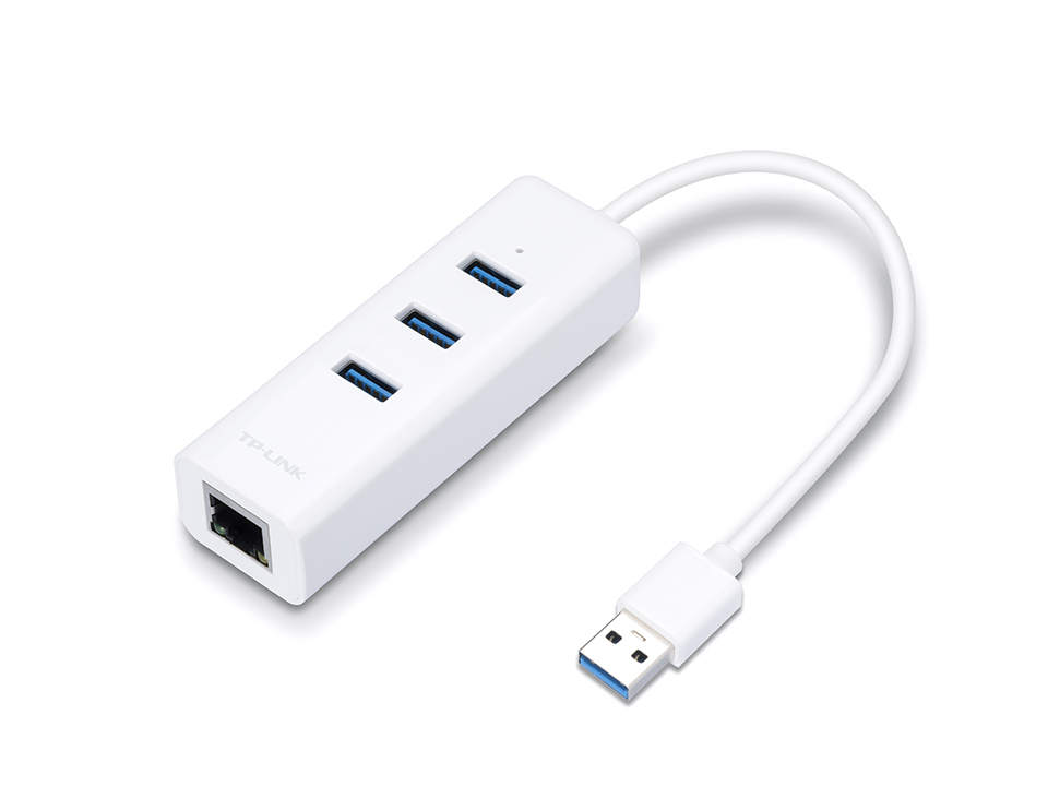 PLACA DE RED USB A RJ45 GIGABITE UE330 + 3 HUB USB 3.0 (UE330) - TP-LINK - PLACAUE330
