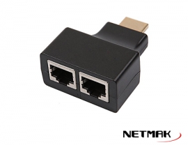 ADAPTADOR DE RED PAR DE EXTENSORES HDMI UTP NM-C56 CAT5E/6 HASTA 30MTS - ADAP07901