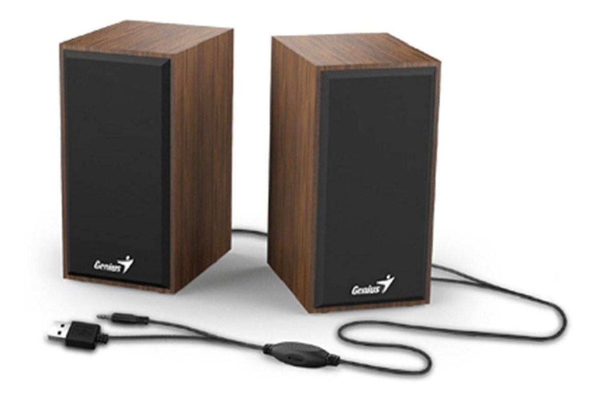 PARLANTES AUDIO PLUG ALIM USB SP-HF180 2.0 6W MADERA/ NEGRO GENIUS 
31730029400