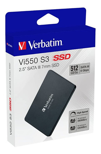 DISCO SOLIDO INTERNO 512GB VI550 SATA III 2.5 SSD - 49352 VERBATIM