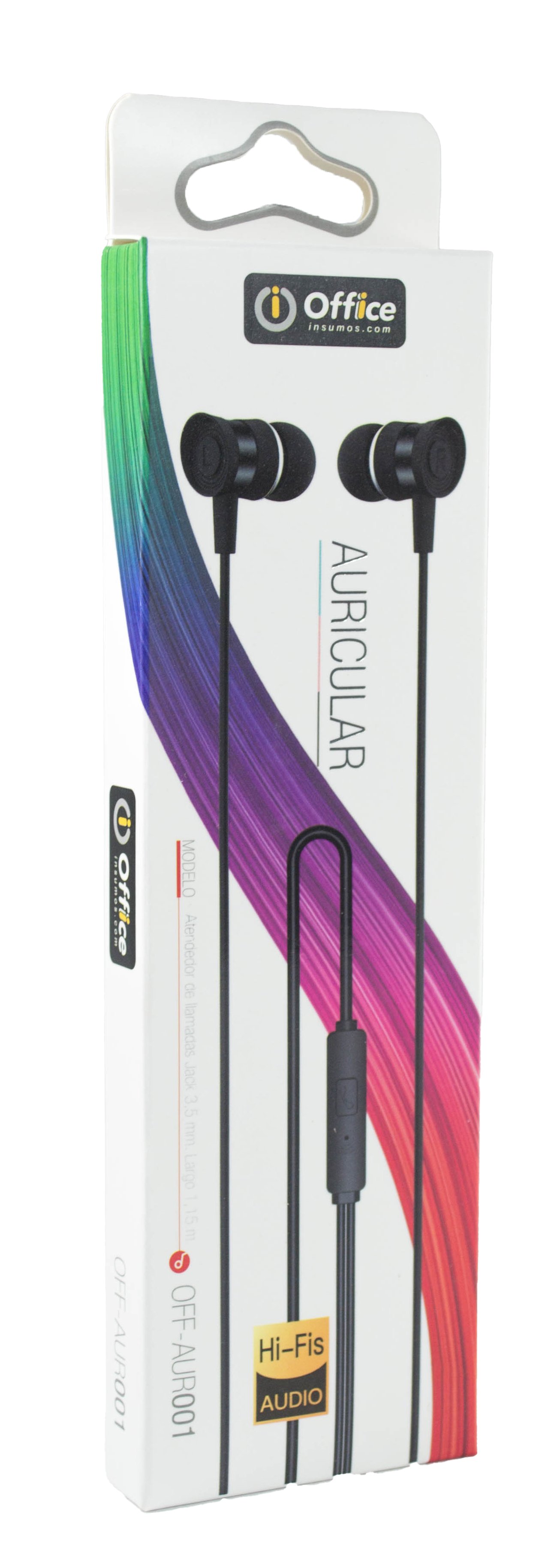 AURICULAR IN EAR PLUG 3.5 OFF-AUR001 NEGRO MANOS LIBRES  OFFICE 
779139001