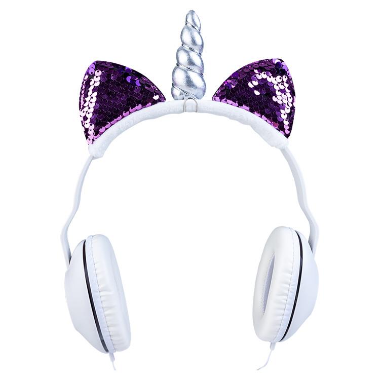 AURICULAR VINCHA PLUG 3.5 NOGA NET UNICORN UX-100 VIOLETA C/MANOS LIBRES - AURICULAR08415