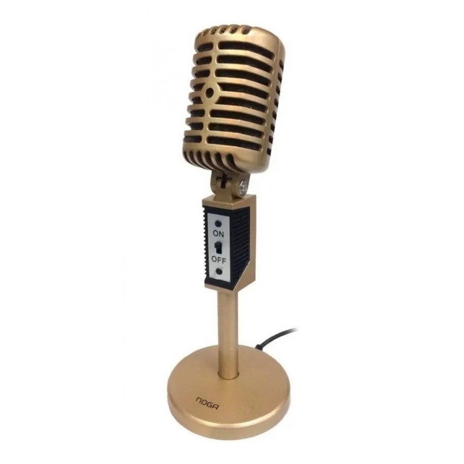 MICROFONO CON BASE NOGA MIC-2030 GOLD - NOGA NET - MICROFONO08484