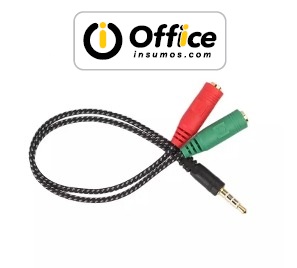 ADAPTADOR DE AUDIO  1 PLUG M A 2 PLUG H OFF-ADA001 OFFICE AURICULAR - ADAPTADOR08642